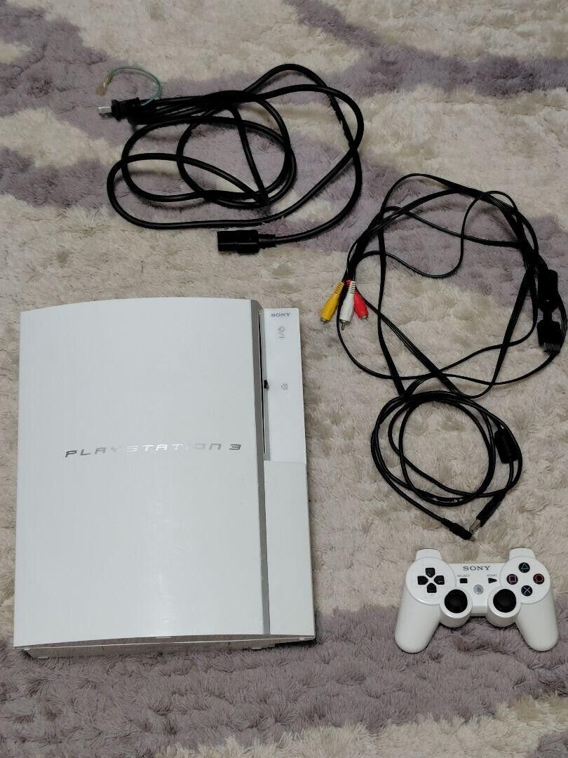 PlayStation 3 initial model CECHH00 40GB white console, no PlayStation 3 initial model CECHH00 40GB white console, no