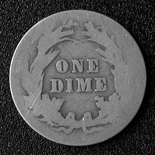 1906 Barber Dime - Die Variation Closed 6 in Date - Medium Rare - Image 2 of 2