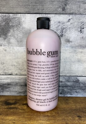 Philosophy Bubble Gum Shampoo Shower Gel & Bubble Bath 32 oz Jumbo Sz Authentic