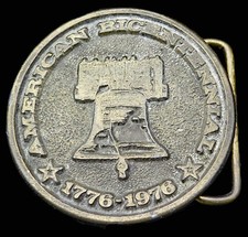 American Bicentennial United States Liberty Bell Vintage Belt Buckle