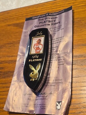 Playboy 2 Blades Pocket Knife JULY 1964 Franklin Mint Knightstone
