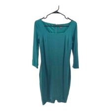 Express Women’s S Small Teal Mini Dress Bodycon Club Sexy Office Career Stretch
