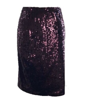 RALPH LAUREN Women's SZ NAVY BLUE SEQUINED PENCIL SKIRT Stretch Lined NWT  NEW