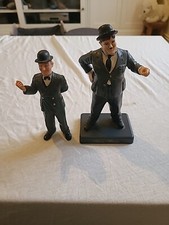 Lot De 2 Statuette Laurel Oliver Hardy Figurine Collection Minigama Voir Photos 