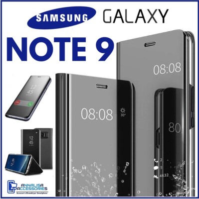 FLIP COVER FOR SAMSUNG GALAXY NOTE 9 CLEAR VIEW 360° MIRROR BOOK CASE