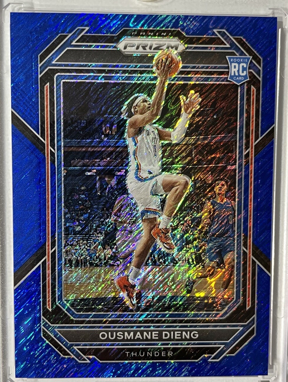 2022-23 Panini Prizm Ousmane Dieng Blue Shimmer Rookie RC /35 #224