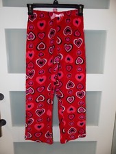 Sleepwear Red PJ Pants W/Hearts Size S 6/6X Girl's NEW