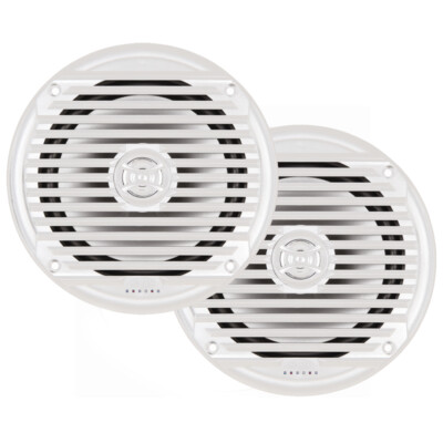 JENSEN 6.5'' Two Way Coaxial Marine Speakers 60 Watt Per Pair White  MS6007WR