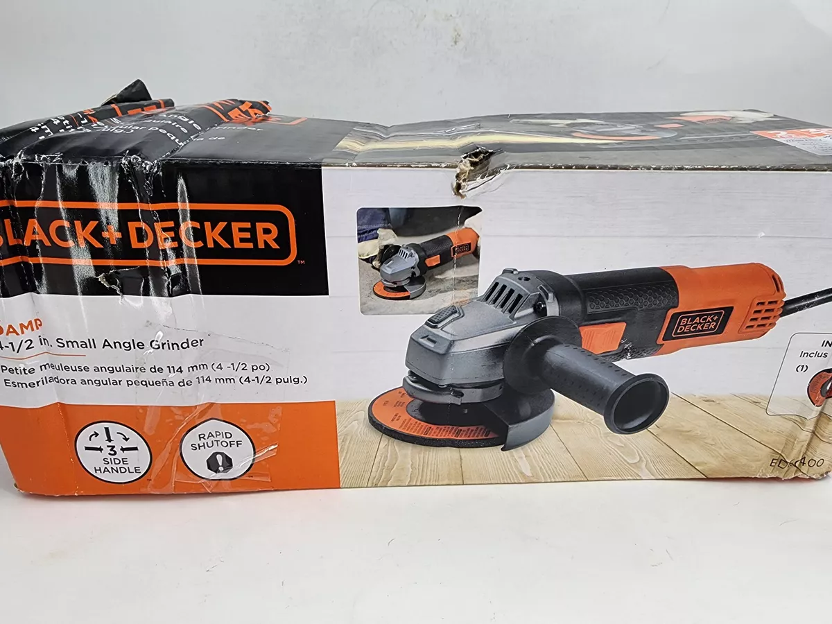 BLACK+DECKER Angle Grinder Tool, 4-1/2-Inch, 6 Amp (BDEG400