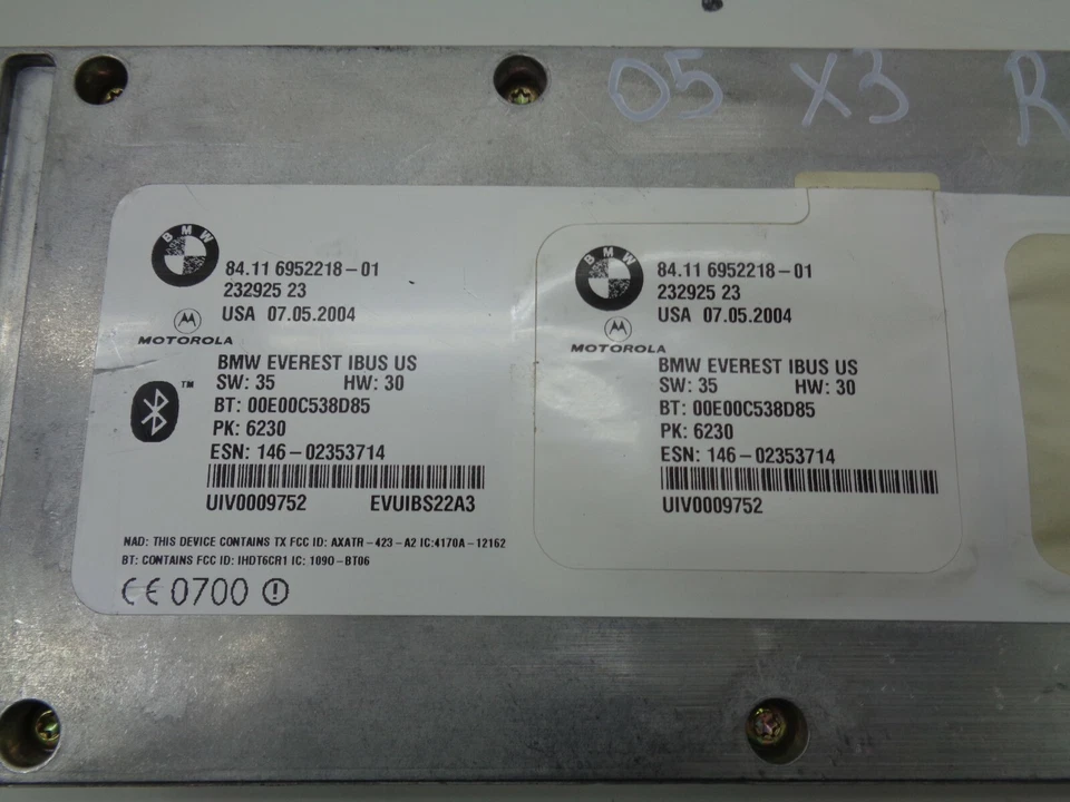 2005 BMW X3 E83 Bluetooth модуль управления связью OEM AK2011242 - Изображение 2 из 4