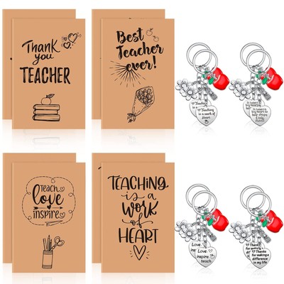 16 Pcs Teacher Appreciation Gift Set 8 Teacher Notebook Inspirational Notepad...