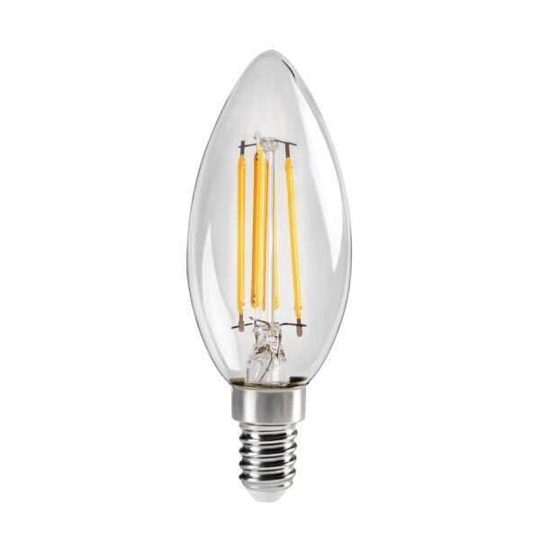 Led Lampe 4,5 Watt E14 Warmweiss Led Birne Leuchtmittel Kerzenform 230V 470Lm-image