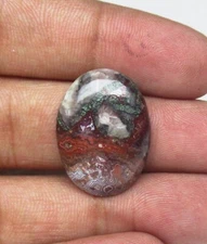 Natural Crazy Lace Agate Oval Shape 17.15 ct Loose Gemstone Cabochon H 7403