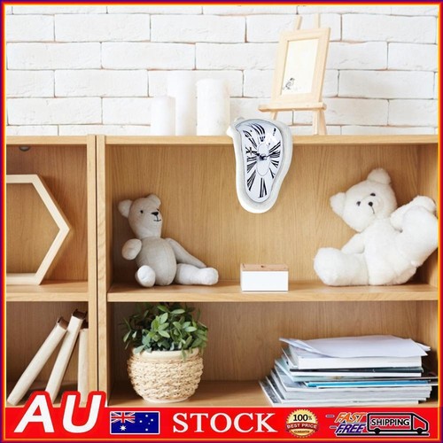 Melting Clock Vintage Melting Table Clock Roman Number Exquisite for Home Office eBay