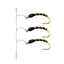 Sehr fängig Hegene „Chiemsee“ [Schwarz/Gold] Gr. 12-16 Renken, Felchen, Saibling