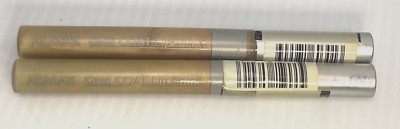 New (2) ALMAY ONE COAT LIP SHINE Lip Gloss #01 FROST **RARE ORIGINAL