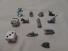 1985 Monopoly Board Game Pieces (10) Parker Brothers - Vintage Pewter Pawn Mover