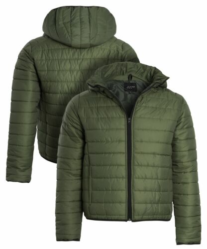 Abrigo tampón burbujas para hombre talla S M L XL chaqueta acolchada caqui - Imagen 1 de 6