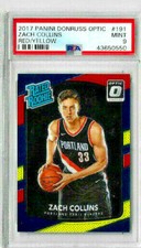 2017 Panini Donruss Optic Zach Collins Red/ Yellow PSA 9 RC