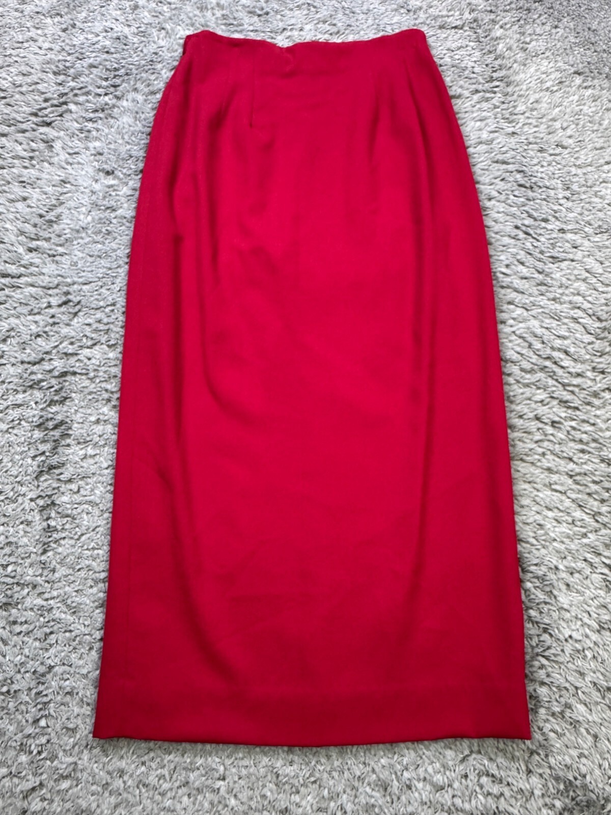 Vtg KGR Skirt Women 4 Red Wool Pleated Maxi Pencil Slip Whimsigoth Fairy USA