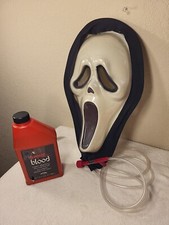 SCREAM Movie Ghost Face Bleeding Mask with Heart Blood Pump VTG Halloween Horror
