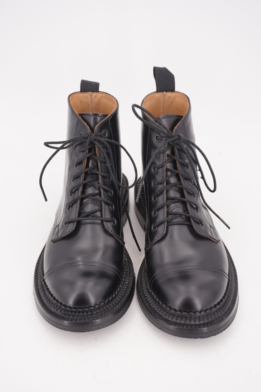 WORN 3x | $850 GRENSON TRIPLE WELT BLACK DERBY CAP TOE BOOT US 7 UK 4.5 D BOX image 10