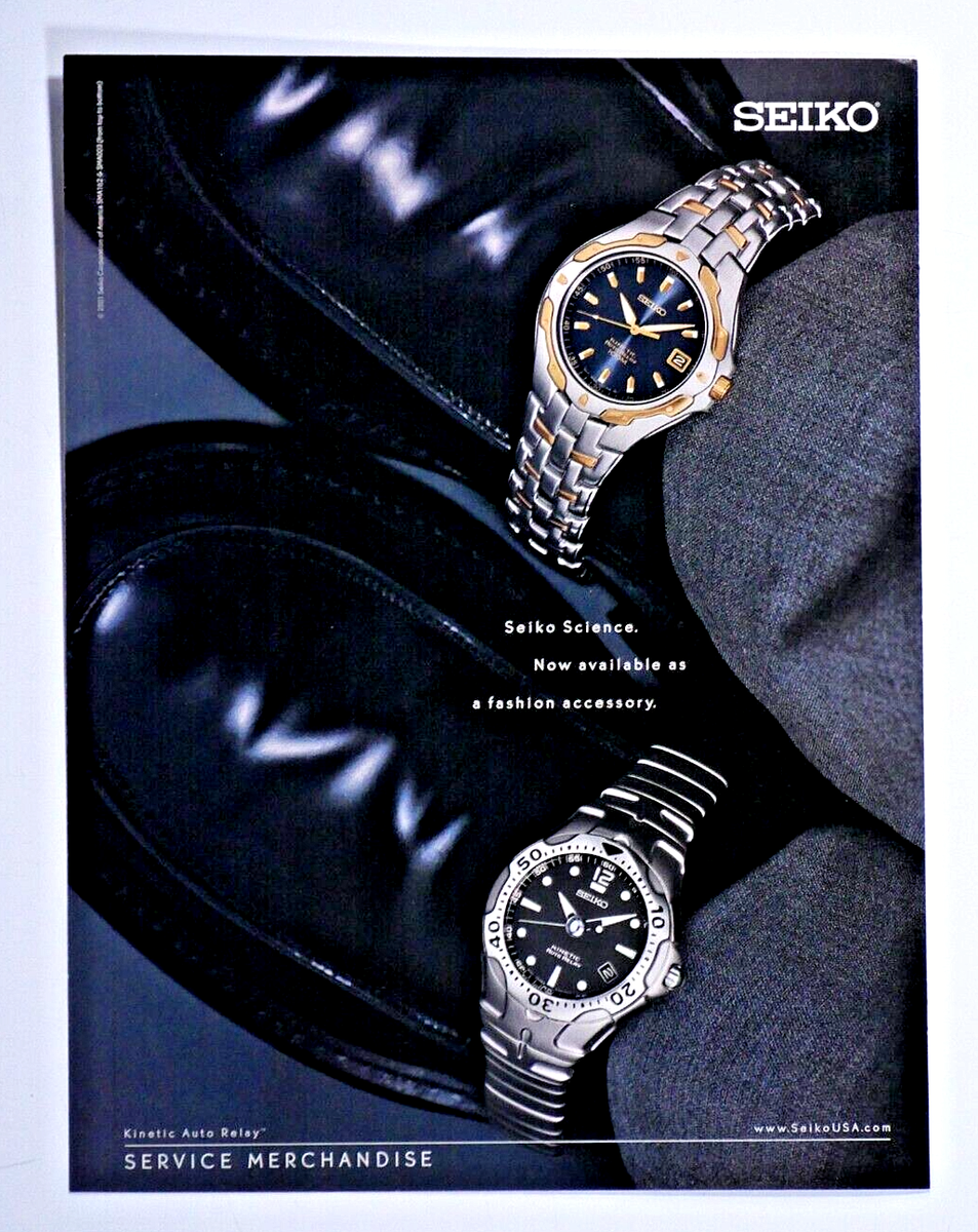 Seiko Vintage 2001 Science Kinetic Auto Relay Original Print Ad