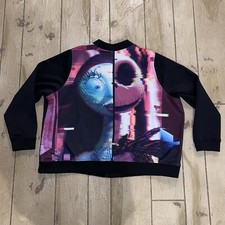 Disney Nightmare Before Christmas Bomber Jacket Jack Sally Womens Sz Small Sz 3