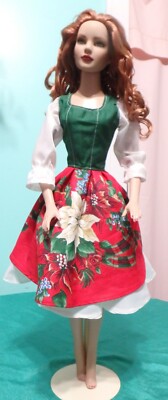 german christmas dress German Style Christmas Dress for 22" Fashion dolls - stiff limb & BJD AMHX02