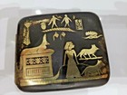 Cigarette Case Japanese Komai Damascene Gold Vintage Case 3 1/2 X 3 1/4