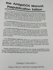 Commodore AmigaDOS Manual 1985 Prepublication...