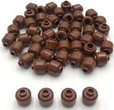 Lego 50 New Reddish Brown Minifigure Heads Plain Pieces