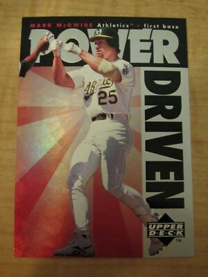 1996 Upper Deck Baseball Power Driven Mark McGwire #PD10 Oakland Athletics