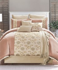Hallmart Collectibles Ranelle 10-Pc. Embroidered Floral Comforter Set FULL Blush