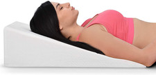 Bed Wedge Pillow with Memory Foam Top 7.5In - Ideal for Comfortable, Restful Sle