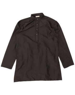 DENNIS MORTON Herren Kurta Pullover Shirt Größe 40 Medium Schwarz FH20
