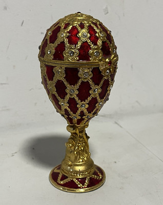 Jeweled Enameled Collectible Egg Jewelry WELL RING Box * Music**