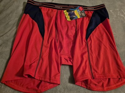 Men X-Temp Performance Cool Men Brief Boxers Underwear Red Size XXL