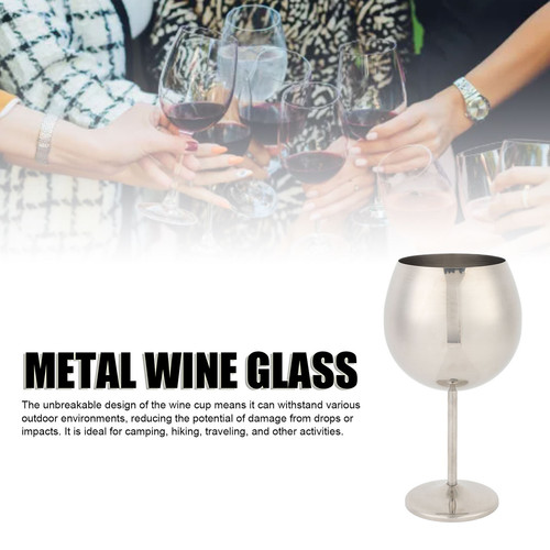 HG 700ml Stainless Steel Wine Glass Outdoor Insulated Cup Unbreakable Drinking - Picture 16 of 23