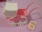 Vintage Barbie Family Tutti Doll 3552 Walkin' My Dolly Carriage and Doll