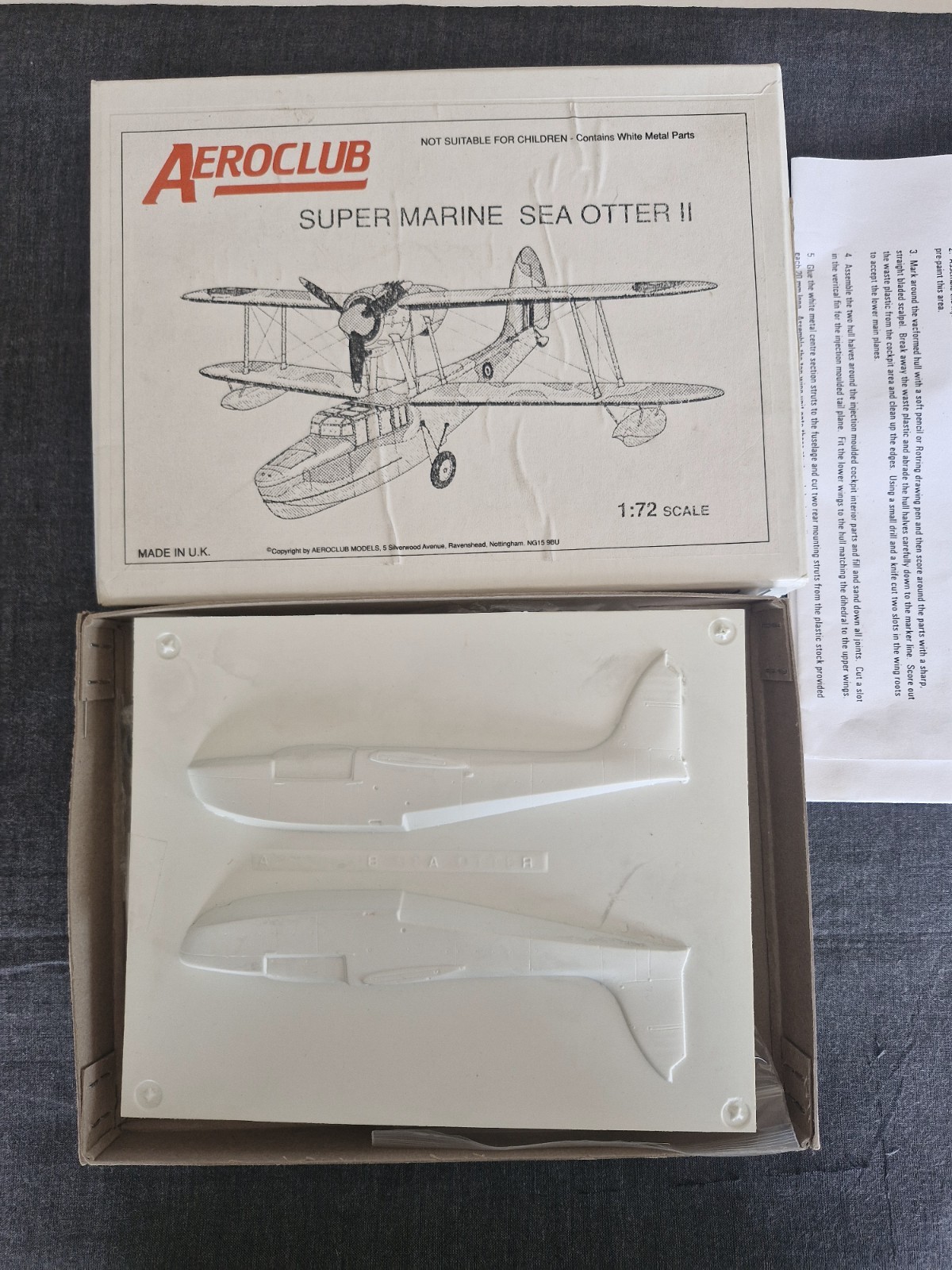 Super Marine Sea Otter II Aeroclub 1/72 maquette Vacform de collection