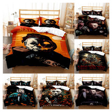 3D Ho^rr0r Killer Duvet Cover Pillowcases Single Double Bedding Set UK