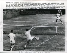1959 Press Photo Roy Emerson, Ramanathan Krishnan, Davis Cup, Massachusetts