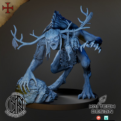 Tribes of the West - Wendigo   Trench Crusade Proxy | Harz 3D Druck