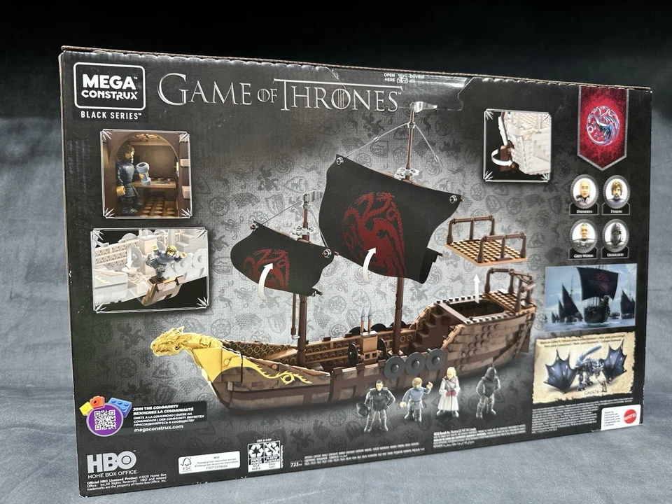 Mega Bloks Game of Thrones GPB29 Targaryen Warship 723PCS GOT Collector NIB - Image 3 of 4
