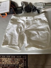 Lee Riders White Midrise Bermuda Denim Jean Shorts Size 18 w