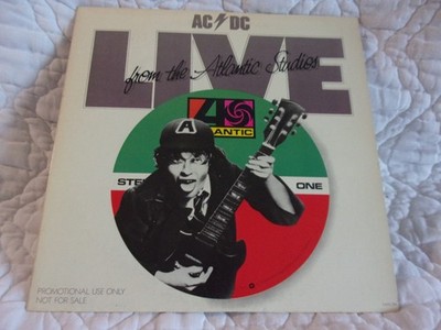 AC/DC LIVE FROM THE ATLANTIC STUDIOS LP 1978 PROMO WLP WITH LETTER BON ...