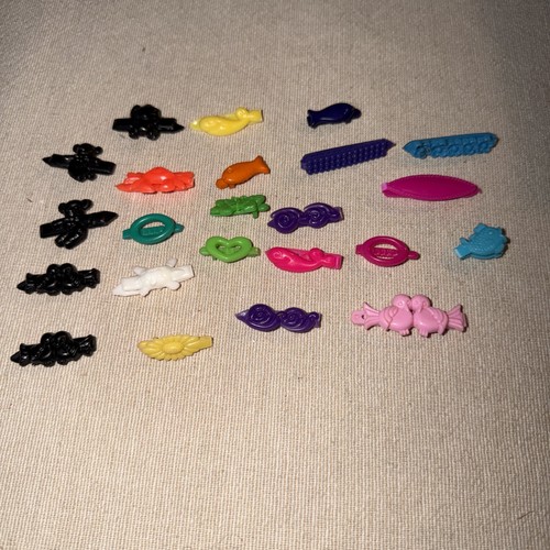 Vintage Plastic Barrettes Lot of 23 Mixed Colors & Designs