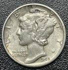 1942-D Mercury Dime  Extra Fine  90% Silver 10c