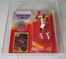 1991 Kenner Starting Lineup Michael Jordan Figurine - Sealed Figure Coin & Card